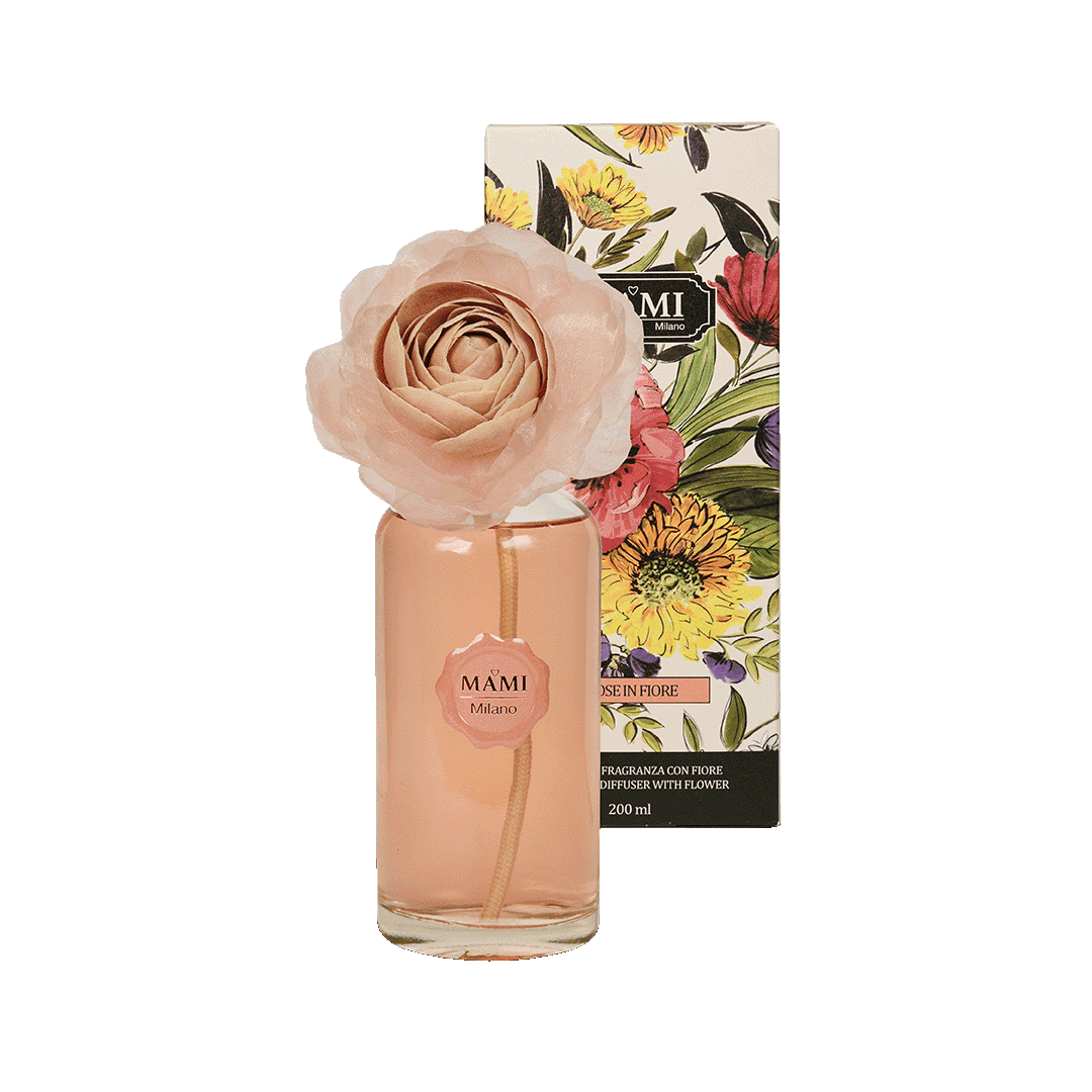 MAMI MILANO Аромадиффузор ROSE IN FIORE / Роза в цвету. Коллекция GIARDINO, 200 мл