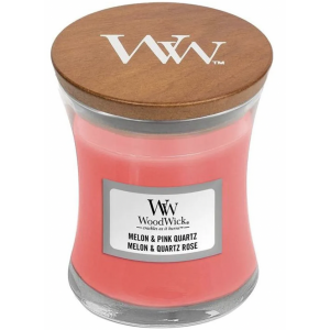Woodwick/ Свеча маленькая Дыня и розовый кварц 85 гр.